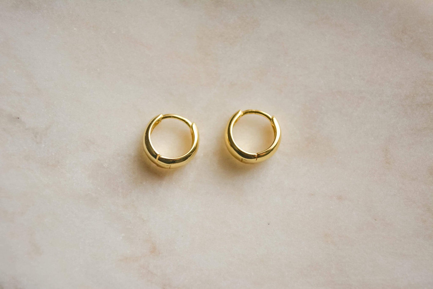 Tiny gold hoops