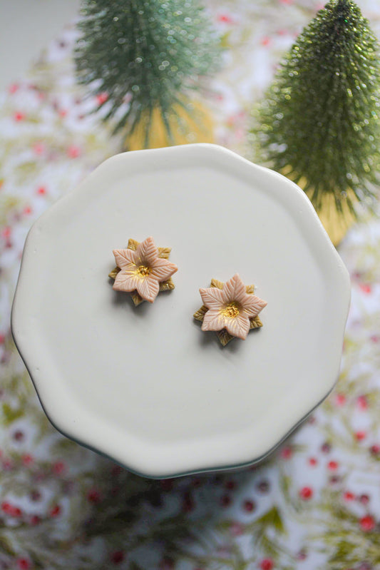 Poinsettia Studs