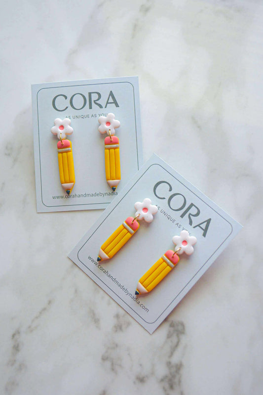 Floral pencil dangle