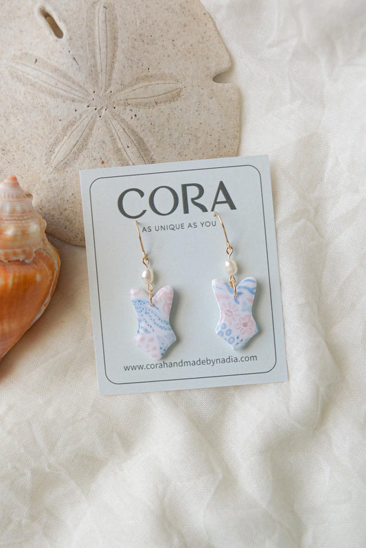 Swimsuit & Pearl Dangle