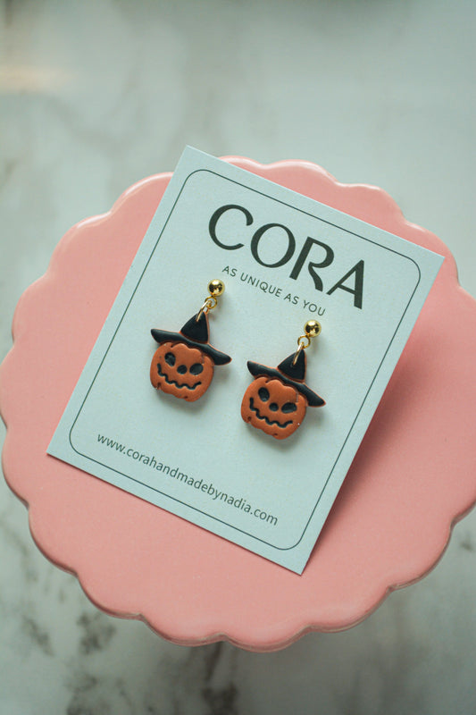 Jack-o-Lantern with Witch Hat